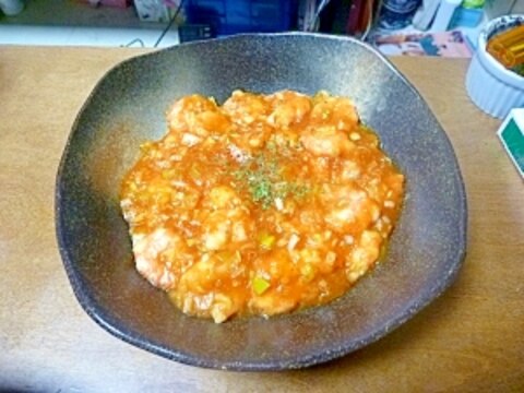 おうちで本格エビのチリソース炒め♡